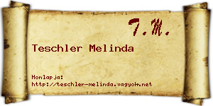 Teschler Melinda névjegykártya